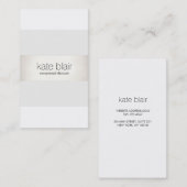 Elegante, stilvolle, moderne IMITATE Silber gestre Visitenkarte (Vorne/Hinten)