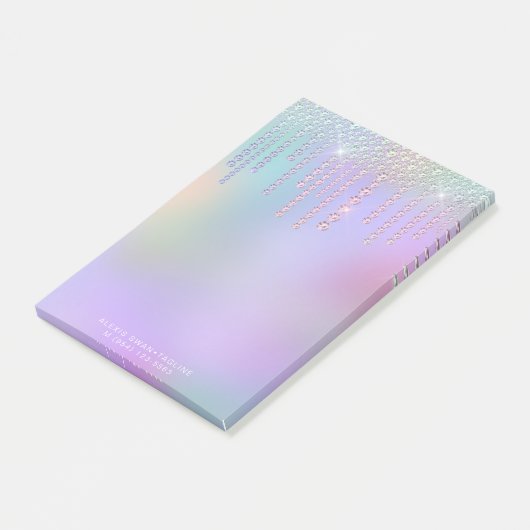 Elegante stilvolle, moderne Küken-holografische Di Post-it Klebezettel (angewinkelt)