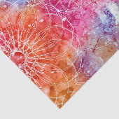 Elegante stilvolle moderne, trendige weiße Mandala Seidenpapier (Ausschnitt)