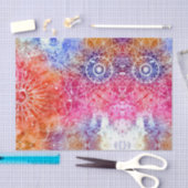 Elegante stilvolle moderne, trendige weiße Mandala Seidenpapier (Handwerk)