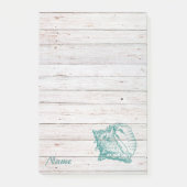 Elegante stilvolle Muschelholzstruktur personalisi Post-it Klebezettel (Vorderseite)