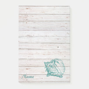 Elegante stilvolle Muschelholzstruktur personalisi Post-it Klebezettel