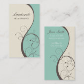 Elegante stilvolle noble moderne Blume mit Blumen Visitenkarte (Vorne/Hinten)