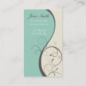 Elegante stilvolle noble moderne Blume mit Blumen Visitenkarte (Rückseite)