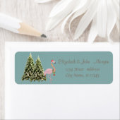 Elegante, stilvolle Pinienbäume, Flamingo mit Weih (Insitu)