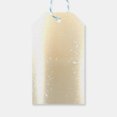 Elegante, stilvolle Pinienbäume, Weihnachtsmann Geschenkanhänger (Rückseite)