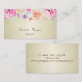 Elegante stilvolle professionelle Blume Visitenkarte (Vorne/Hinten)