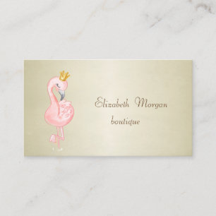 Elegante Stilvolle Professionelle Rosa Flamingo Kr Visitenkarte