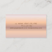 Elegante stilvolle professionelle Rose Gold High H Visitenkarte (Rückseite)