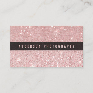 Elegante, stilvolle Rosa Glitzer Sparkle Business  Visitenkarte