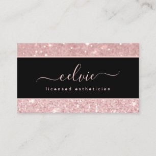 Elegante, stilvolle Rosa Glitzer Sparkle Business Visitenkarte