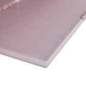 Elegante stilvolle Rosa Rosa Gold Glitzer Tropfen Schneidebrett (Ecke)