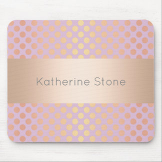 Elegante, stilvolle Rose Goldpolka-Punkte-Muster p Mousepad