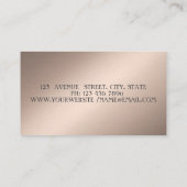 Elegante stilvolle schicke Kunst- und Kulturstadt Visitenkarte (Rückseite)