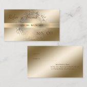 Elegante, stilvolle, schlichte, Imitate Gold-Empfe Empfehlungskarte (Vorne/Hinten)