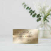 Elegante, stilvolle, schlichte, Imitate Gold-Empfe Empfehlungskarte (Stehend Vorderseite)