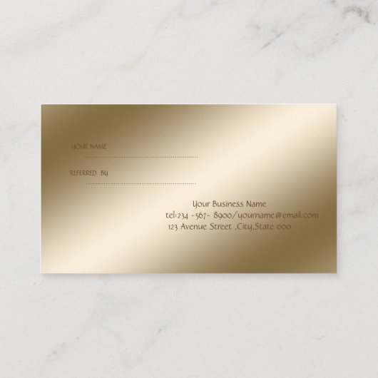 Elegante, stilvolle,schmale,Punktverweiskarte Empfehlungskarte (Rückseite)