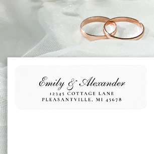 Elegante stilvolle Schrift Hochzeit Rücksendeadres