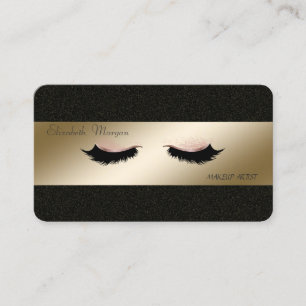 Elegante stilvolle, schwarze, falsche Wimpern, Mas Visitenkarte