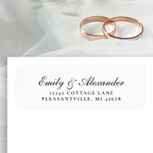 Elegante, stilvolle Script-Wedding-Rücksendeadress