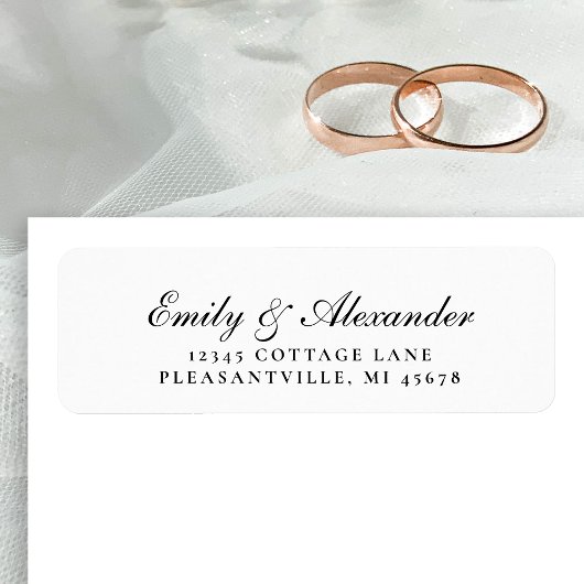 Elegante, stilvolle Script-Wedding-Rücksendeadress