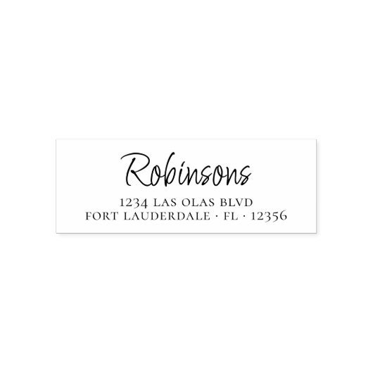 Elegante stilvolle Signature Family Rücksendeadres Permastempel (Design)