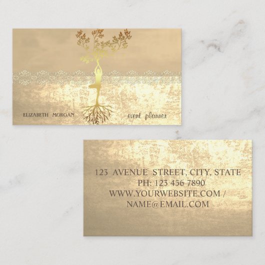 Elegante, stilvolle Silhouette Visitenkarte (Vorne/Hinten)