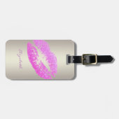 Elegante Stilvolle Stilelemente - Glitterie Lippen Gepäckanhänger (Vorderseite horizontal)