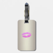 Elegante Stilvolle Stilelemente - Glitterie Lippen Gepäckanhänger (Rückseite vertikal)