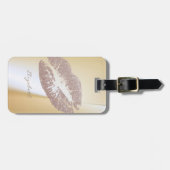 Elegante Stilvolle Stilelemente - Glitterie Lippen Gepäckanhänger (Vorderseite horizontal)