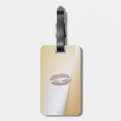 Elegante Stilvolle Stilelemente - Glitterie Lippen Gepäckanhänger (Rückseite vertikal)