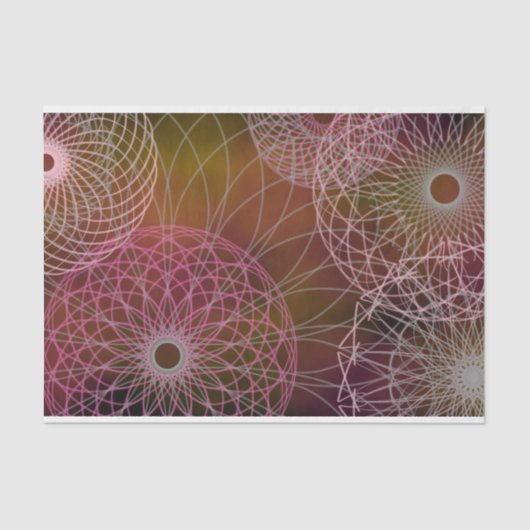 Elegante stilvolle trendy Ornamental Mandalas Seidenpapier (Vorderseite)