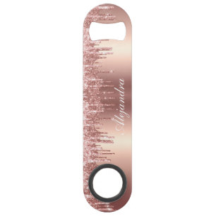 Elegante stilvolle Tropfen aus Kupfergold-Rose Speed Flaschenöffner