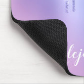 Elegante, stilvolle Tropfen in kichelblau und lila Mousepad (Ecke)