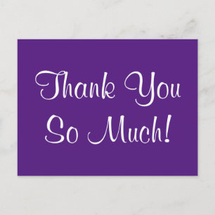 Elegante, stilvolle "Vielen Dank!"-Postkarte Postkarte