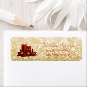 Elegante, stilvolle Weihnachtskerze, Glittery Boke (Insitu)