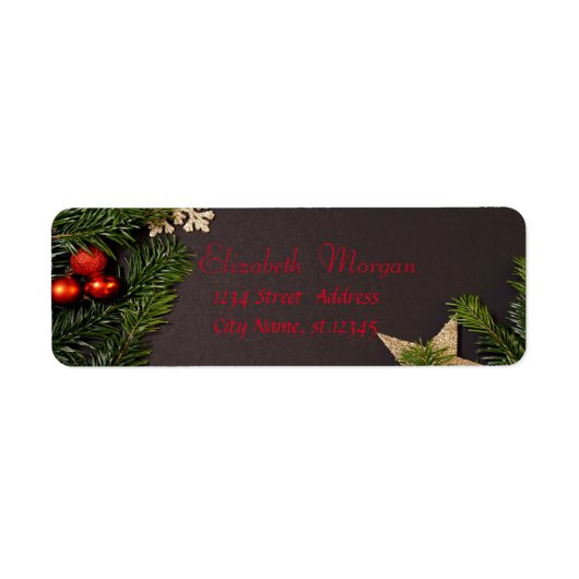 Elegante, stilvolle Weihnachtskugeln, Tannenzweige (Vorne)