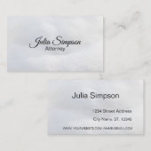 Elegante, stilvolle, White Fluffy Business Card Visitenkarte (Vorne/Hinten)