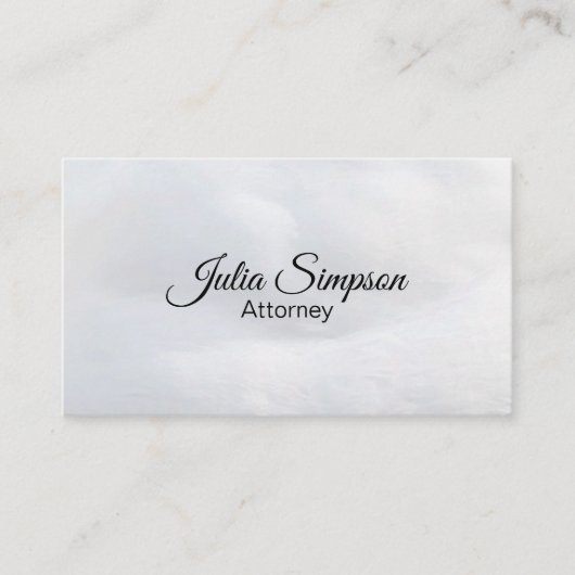 Elegante, stilvolle, White Fluffy Business Card Visitenkarte (Vorderseite)