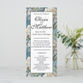 Elegante stimmungsvolle blaue Aquarellblumen (Stehend Vorderseite)