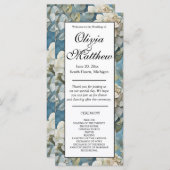 Elegante stimmungsvolle blaue Aquarellblumen (Vorne/Hinten)