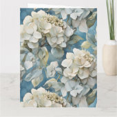 Elegante stimmungsvolle blaue Aquarellblumen Karte (Rückseite)