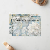 Elegante stimmungsvolle blaue Aquarellblumen Mitteilungskarte (Vorderseite/Rückseite Beispiel)