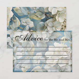 Elegante stimmungsvolle blaue Aquarellblumen Mitteilungskarte