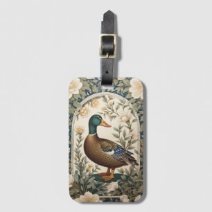 Elegante Stockente, inspiriert von William Morris  Gepäckanhänger