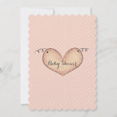 Elegante Storch-Babyparty-Einladung Einladung (Rückseite)