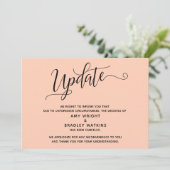 Elegante Stornierung der Ankündigung von Wedding L (Stehend Vorderseite)