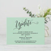 Elegante Stornierung einer Hochzeitsfeier Einladung (Stehend Vorderseite)