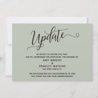 Elegante Stornierung von Hochzeitssage Grüne Ankün