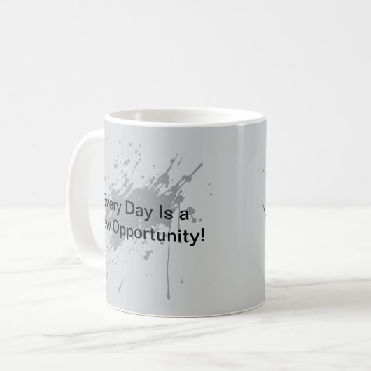 Elegante Story Word-Silhouette. Kaffeetasse (Vorderseite Links)